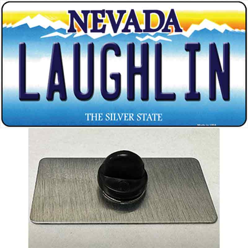 PIN-LP-9558 1.5 x 0.75 in. Laughlin Nevada Novelty Rectangle Metal Hat Pin