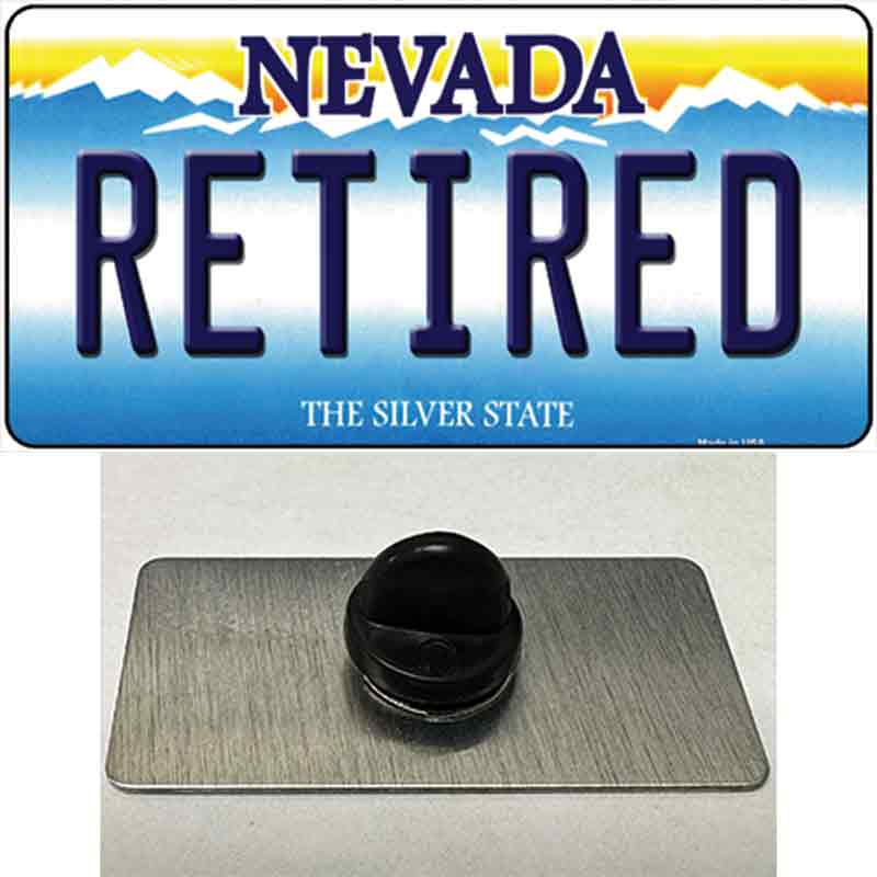 PIN-LP-9566 1.5 x 0.75 in. Retired Nevada Novelty Rectangle Metal Hat Pin