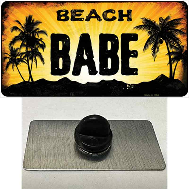 PIN-LP-8395 1.5 x 0.75 in. Beach Babe Novelty Rectangle Metal Hat Pin