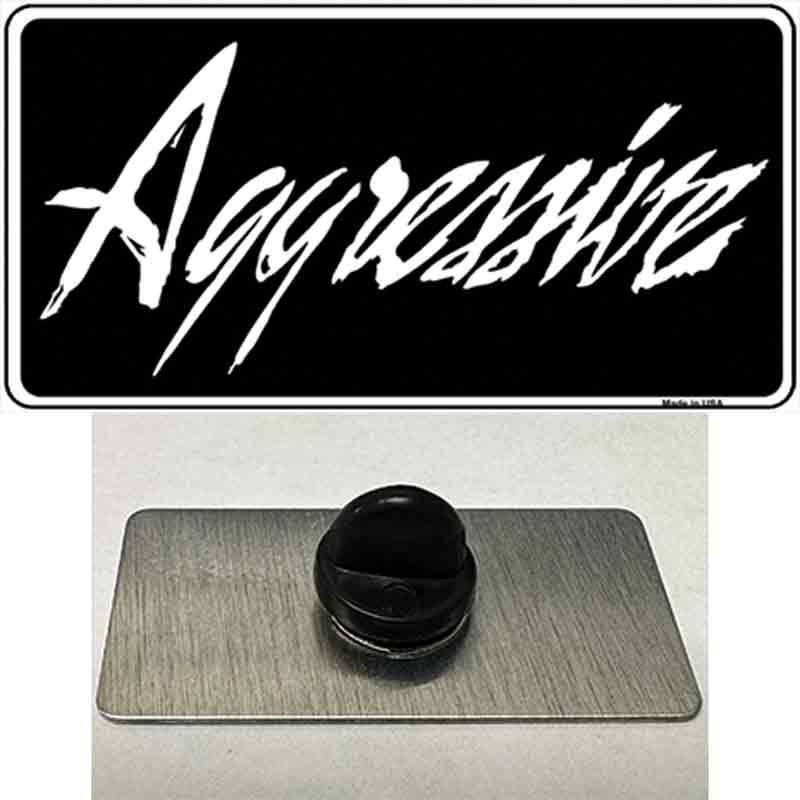 PIN-LP-1893 1.5 x 0.75 in. Aggressive Novelty Rectangle Metal Hat Pin