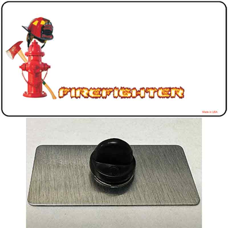 PIN-LP-2011 1.5 x 0.75 in. Firefighter Novelty Rectangle Metal Hat Pin