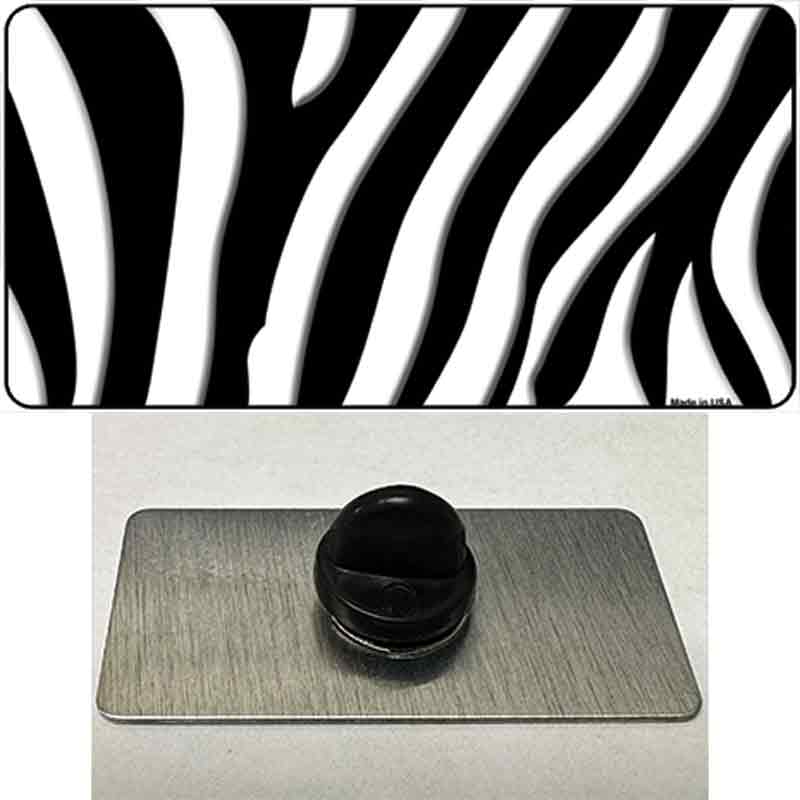 PIN-LP-2194 1.5 x 0.75 in. Black & White Zebra Novelty Rectangle Metal Hat Pin
