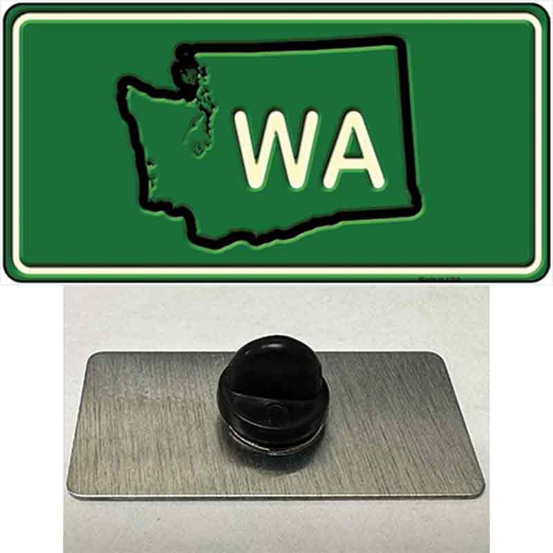 PIN-LP-9628 1.5 x 0.75 in. WA State Novelty Rectangle Metal Hat Pin
