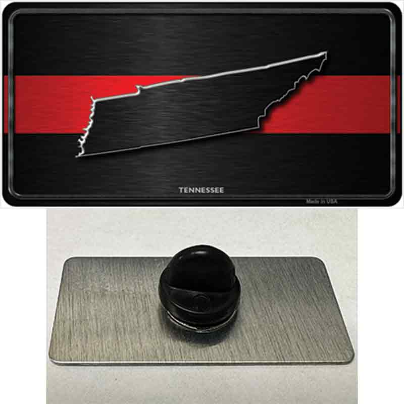 PIN-LP-9731 1.5 x 0.75 in. Tennessee Thin Red Line Novelty Rectangle Metal Hat Pin