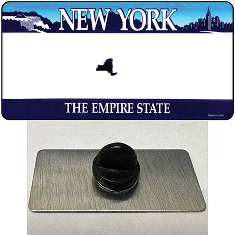 PIN-LP-2246 1.5 x 0.75 in.   York State State Blank Novelty Rectangle Metal Hat Pin