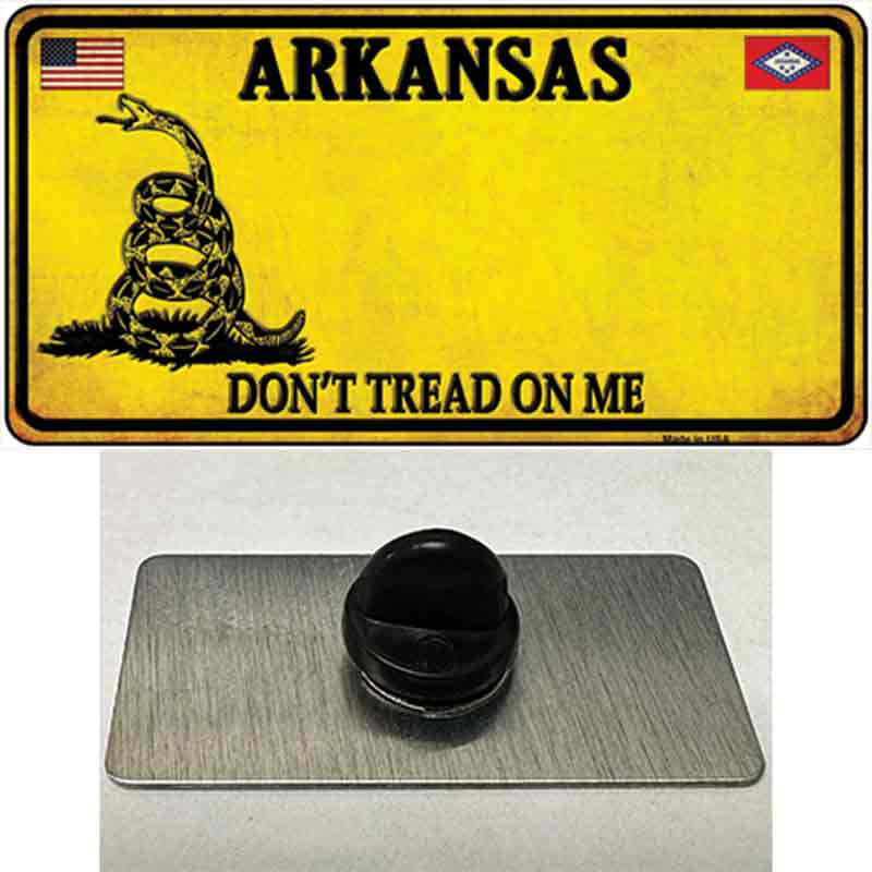 PIN-LP-8836 1.5 x 0.75 in. Arkansas Dont Tread On Me Novelty Rectangle Metal Hat Pin