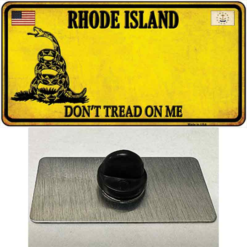 PIN-LP-8871 1.5 x 0.75 in. Rhode Island Dont Tread On Me Novelty Rectangle Metal Hat Pin