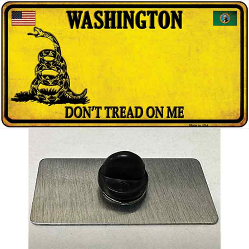 PIN-LP-8879 1.5 x 0.75 in. Washington Dont Tread On Me Novelty Rectangle Metal Hat Pin