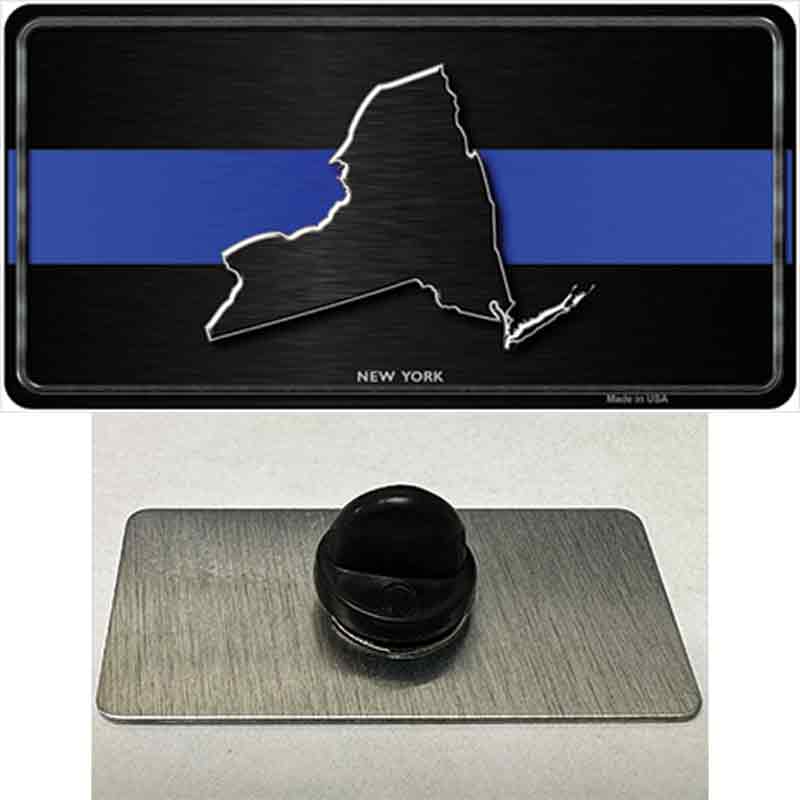 PIN-LP-8914 1.5 x 0.75 in.   York Thin Blue Line Novelty Rectangle Metal Hat Pin