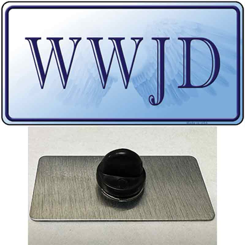PIN-LP-252 1.5 x 0.75 in. WWJD Novelty Rectangle Metal Hat Pin