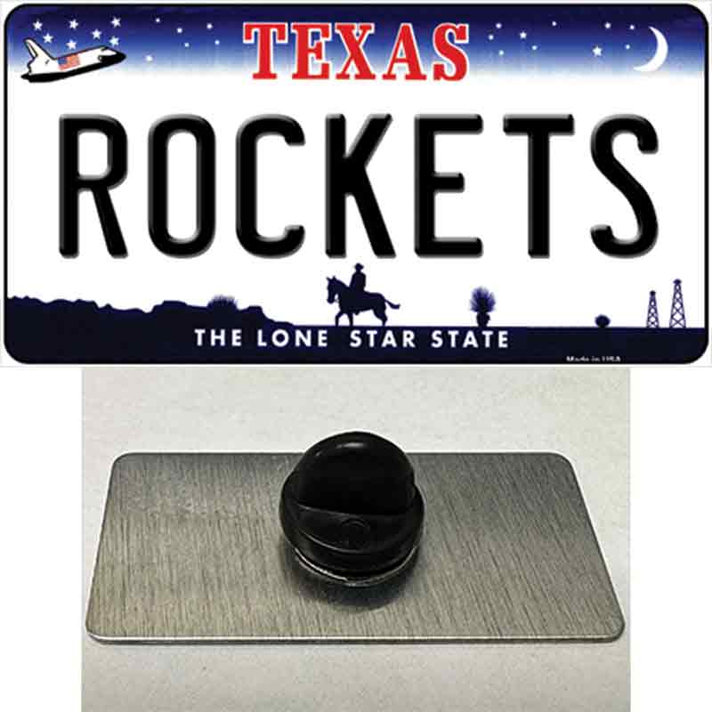 PIN-LP-2572 1.5 x 0.75 in. Rockets Texas State Novelty Rectangle Metal Hat Pin