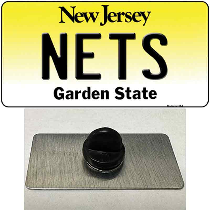 PIN-LP-2580 1.5 x 0.75 in. Nets Jersey State Novelty Rectangle Metal Hat Pin