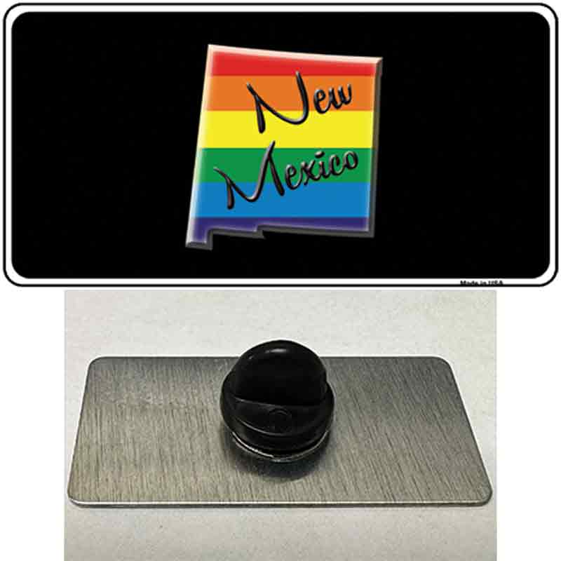 PIN-LP-6345 1.5 x 0.75 in. Mexico Rainbow Novelty Rectangle Metal Hat Pin