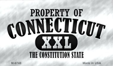 SMART BLONDE Property of Connecticut Novelty Metal Magnet M-9748