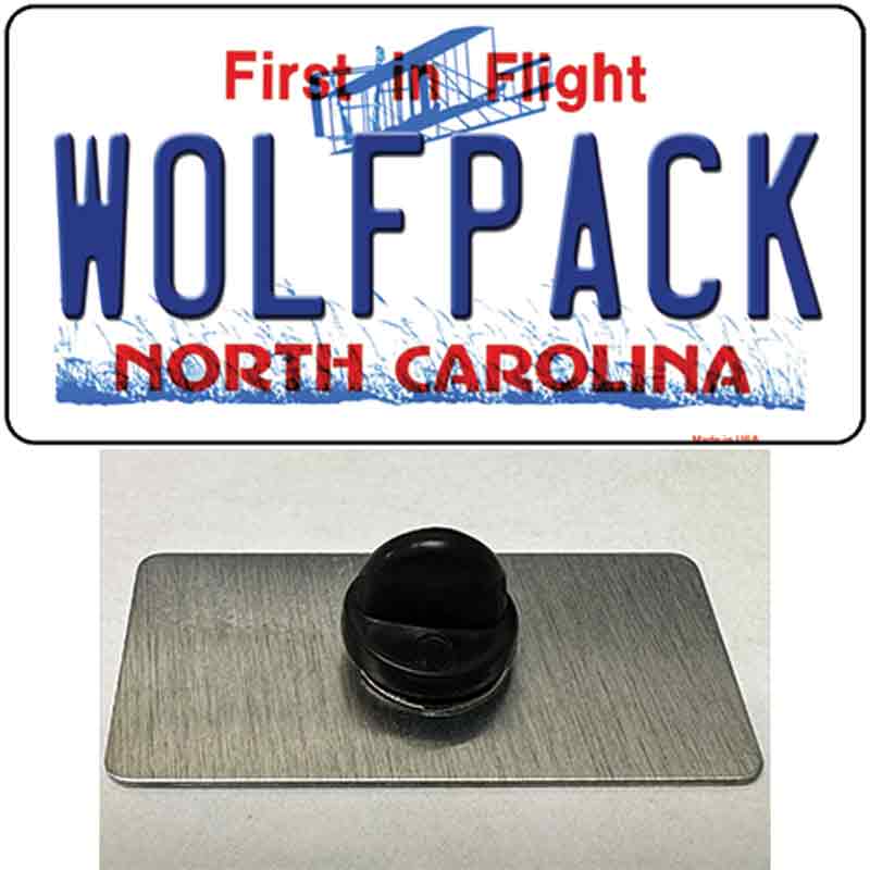 PIN-LP-6466 1.5 x 0.75 in. Wolfpack North Carolina Novelty Rectangle Metal Hat Pin