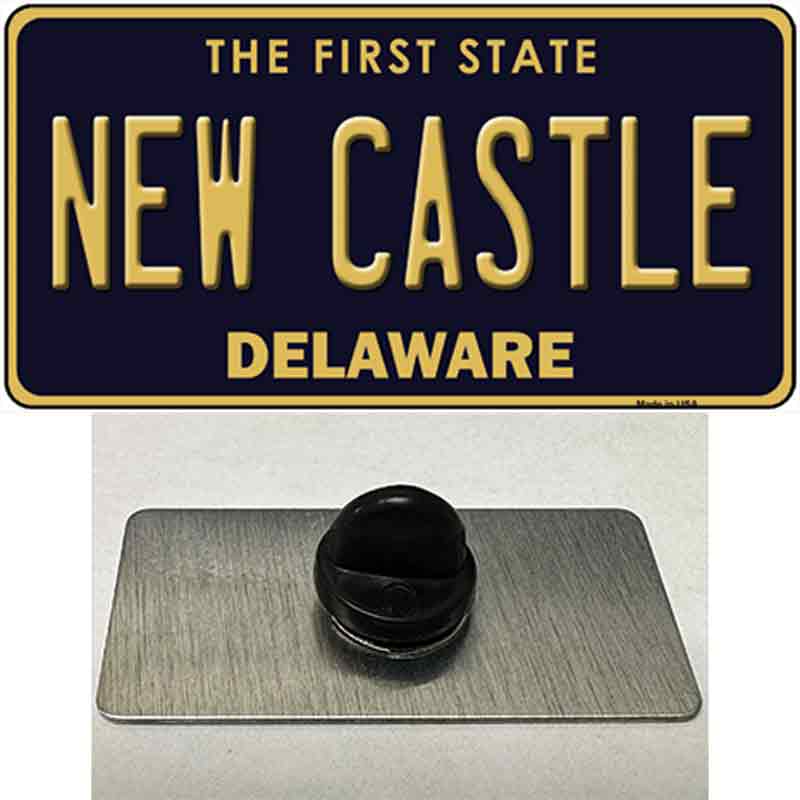 PIN-LP-6708 1.5 x 0.75 in. Castle Delaware Novelty Rectangle Metal Hat Pin