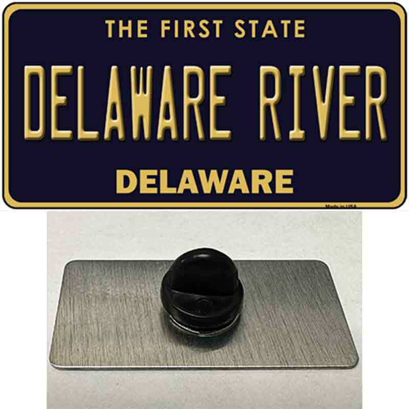 PIN-LP-6709 1.5 x 0.75 in. Delaware River Delaware Novelty Rectangle Metal Hat Pin