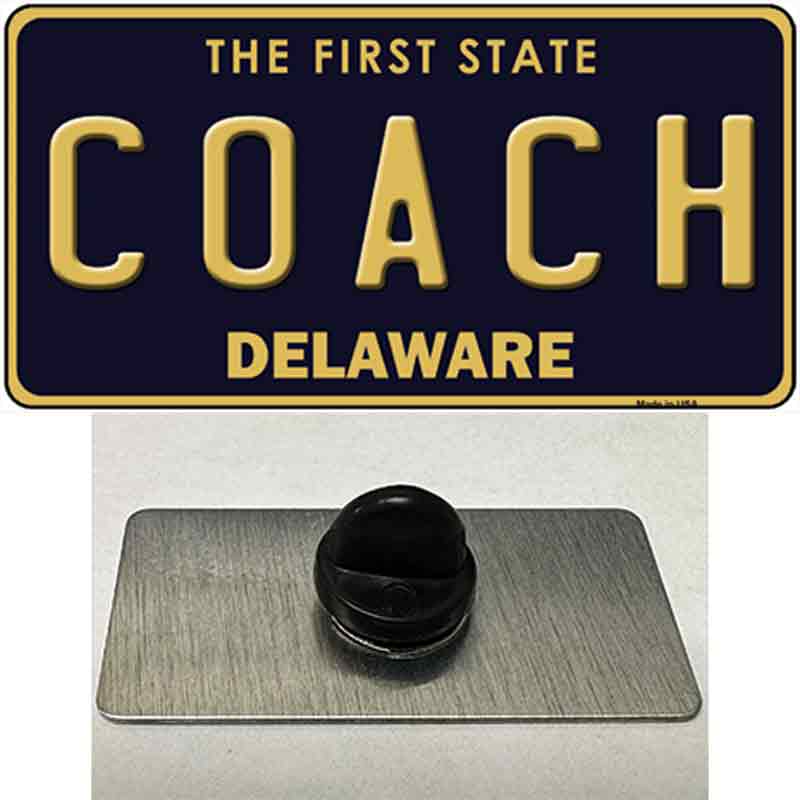 PIN-LP-6743 1.5 x 0.75 in. Coach Delaware Novelty Rectangle Metal Hat Pin
