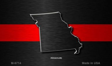 M-9714 Missouri Thin Red Line Novelty Metal Magnet - 3.5 x 2 in -  Smart Blonde