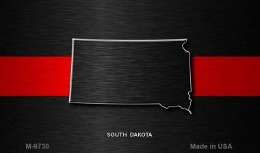 SMART BLONDE South Dakota Thin Red Line Novelty Metal Magnet M-9730