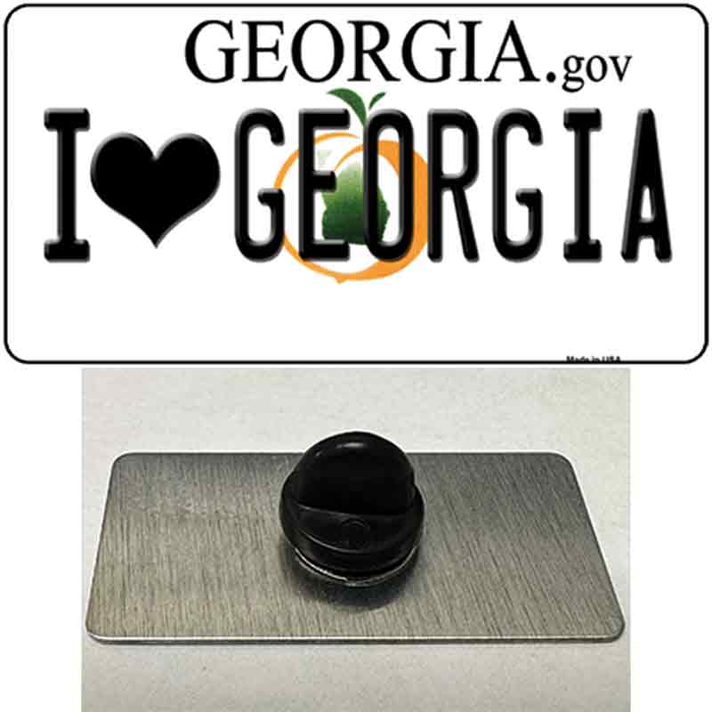 PIN-LP-6161 1.5 x 0.75 in. I Love Georgia Novelty Rectangle Metal Hat Pin