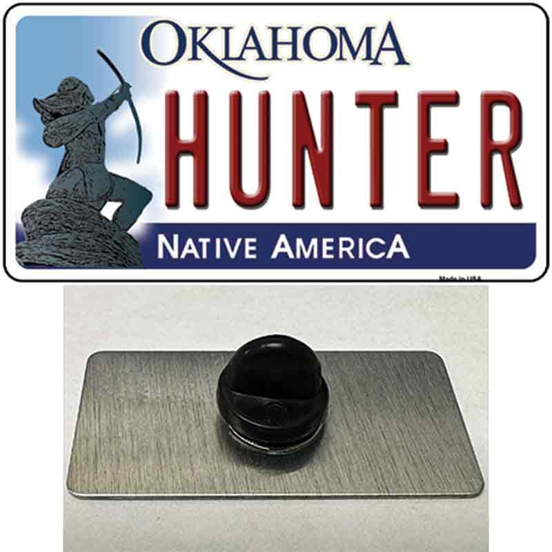 PIN-LP-6226 1.5 x 0.75 in. Hunter Oklahoma Novelty Rectangle Metal Hat Pin