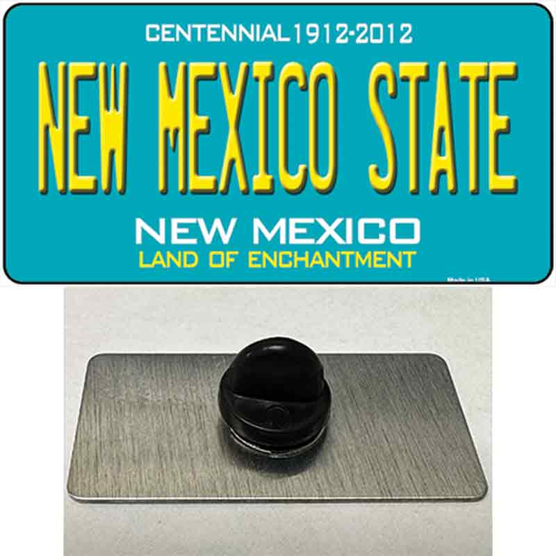PIN-LP-6670 1.5 x 0.75 in. Mexico State Teal Novelty Rectangle Metal Hat Pin