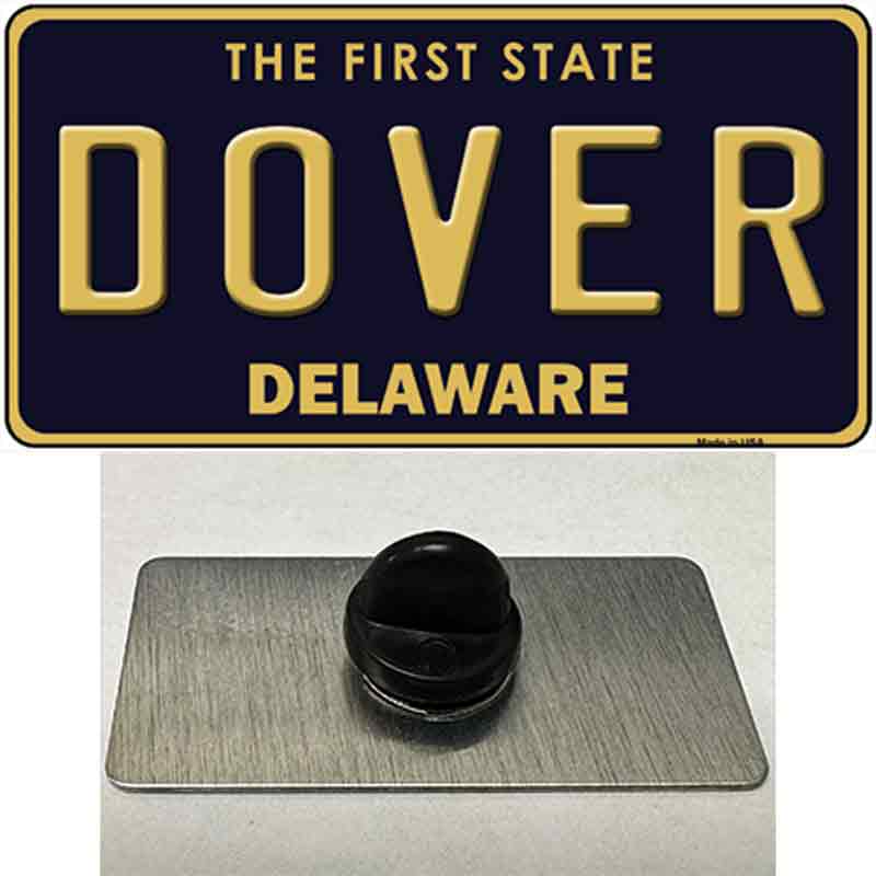 PIN-LP-6703 1.5 x 0.75 in. Dover Delaware Novelty Rectangle Metal Hat Pin
