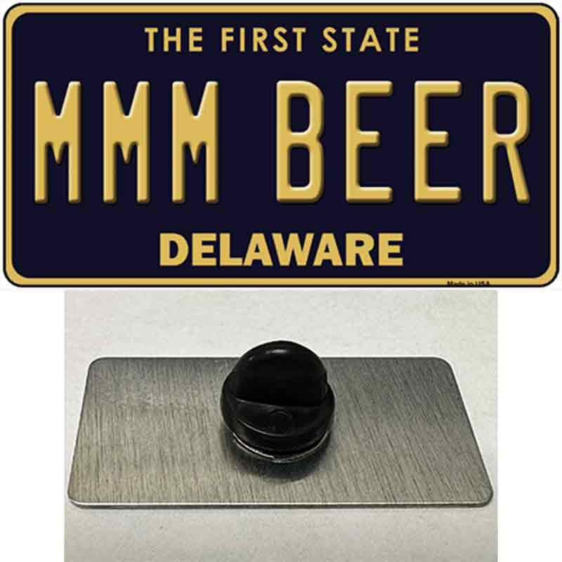 PIN-LP-6741 1.5 x 0.75 in. MMM Beer Delaware Novelty Rectangle Metal Hat Pin