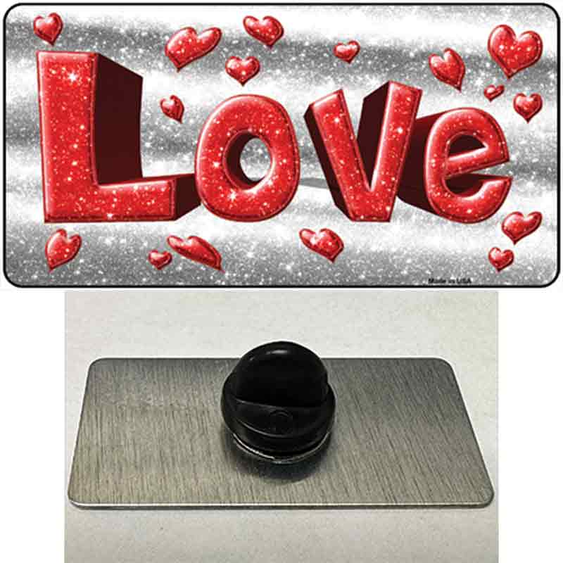 PIN-LP-7006 1.5 x 0.75 in. Love Novelty Rectangle Metal Hat Pin