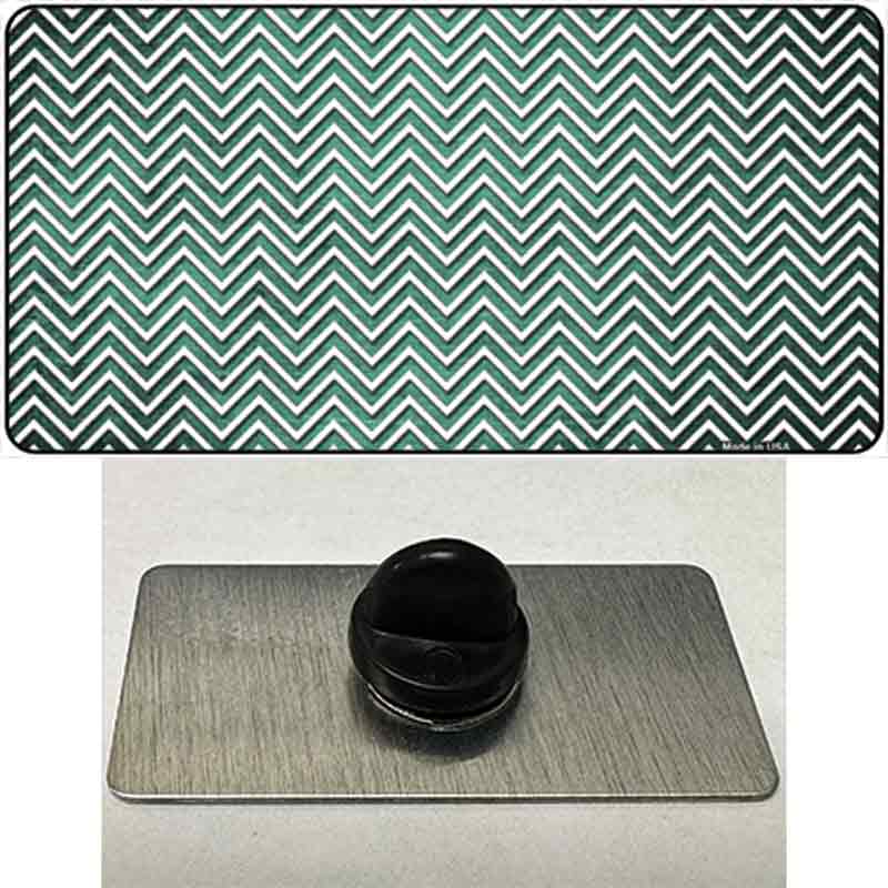 PIN-LP-7155 1.5 x 0.75 in. Mint White Small Chevron Oil Rubbed Novelty Rectangle Metal Hat Pin