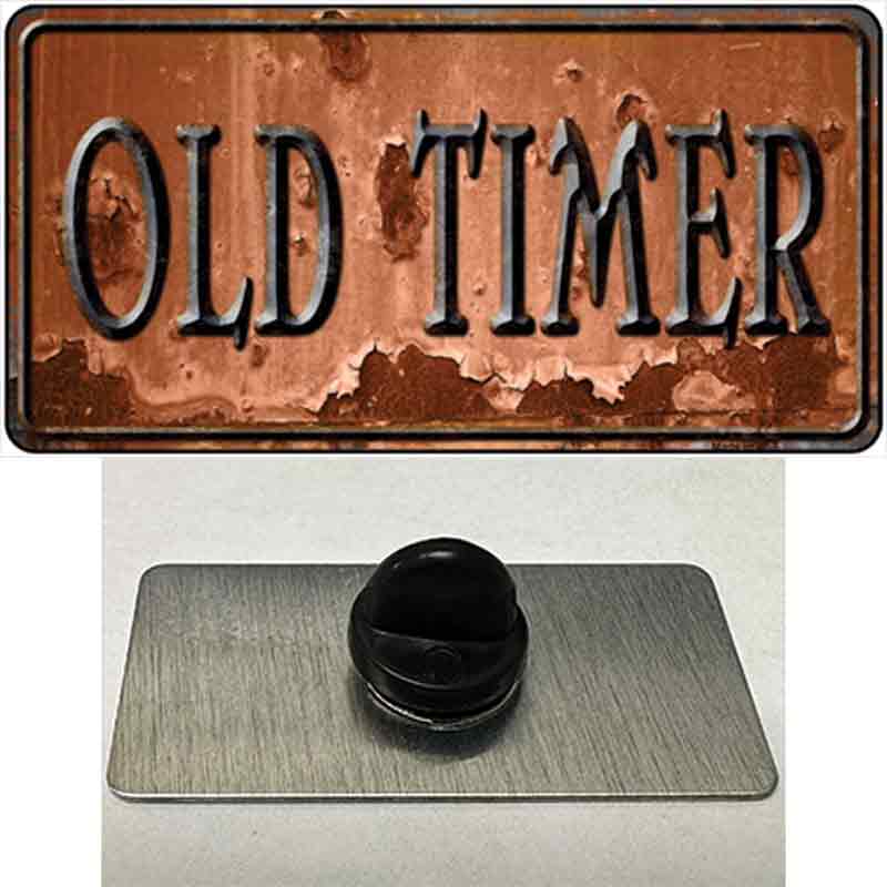 PIN-LP-8114 1.5 x 0.75 in. Old Timer Novelty Rectangle Metal Hat Pin