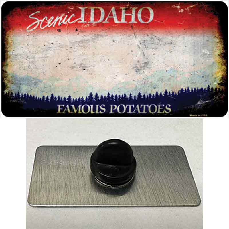 PIN-LP-8129 1.5 x 0.75 in. Idaho Rusty Blank Novelty Rectangle Metal Hat Pin