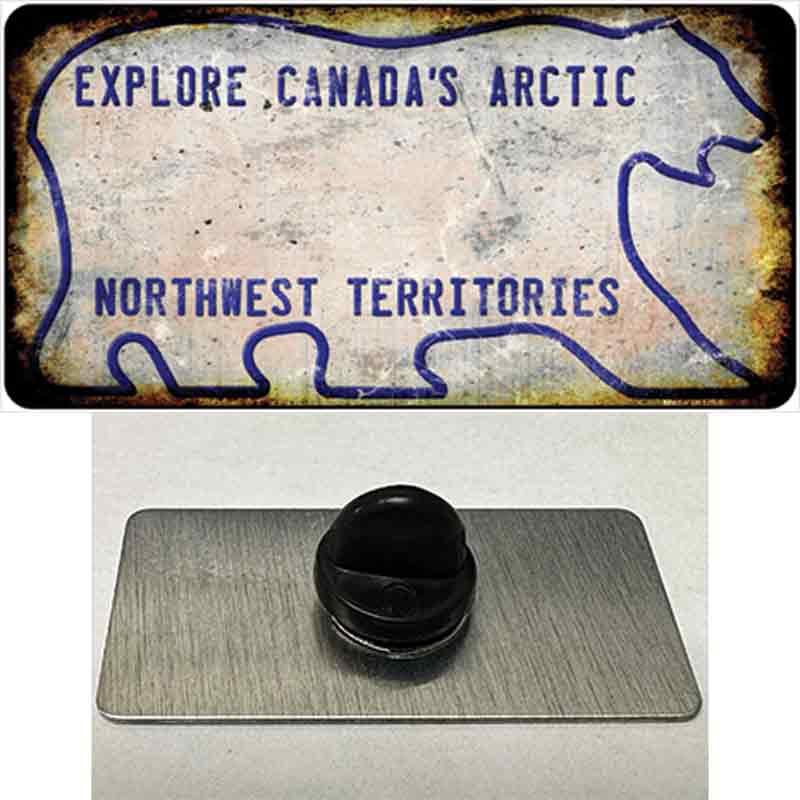 PIN-LP-8180 1.5 x 0.75 in. Northwest Territories Rusty Blank Novelty Rectangle Metal Hat Pin