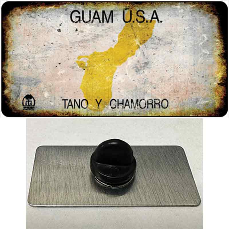 PIN-LP-8187 1.5 x 0.75 in. Guam Rusty Blank Novelty Rectangle Metal Hat Pin