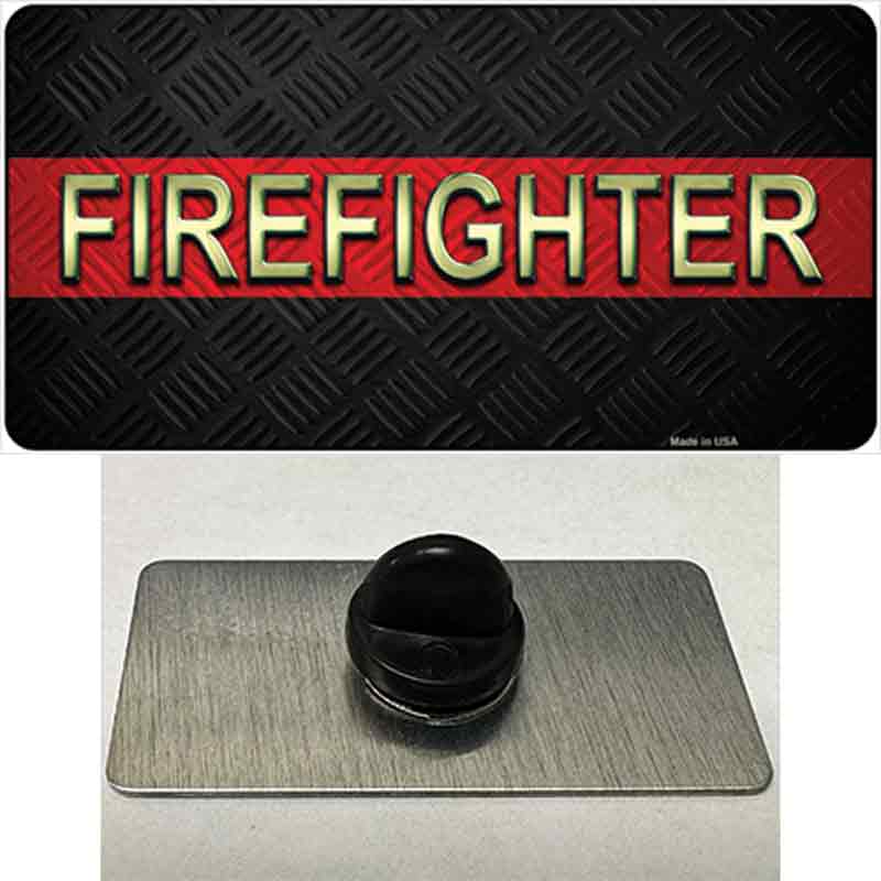 PIN-LP-8535 1.5 x 0.75 in. Firefighter Thin Red Line Novelty Rectangle Metal Hat Pin