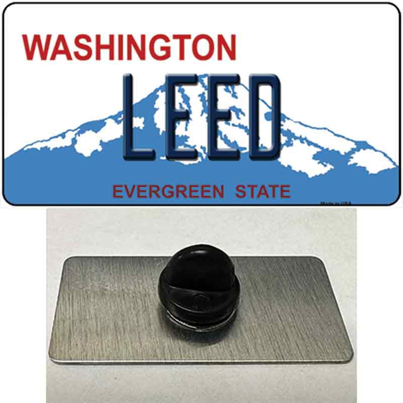 PIN-LP-8669 1.5 x 0.75 in. Leed Washington Novelty Rectangle Metal Hat Pin