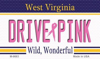 M-9683 Drive Pink West Virginia Novelty Metal Magnet - 3.5 x 2 in -  Smart Blonde