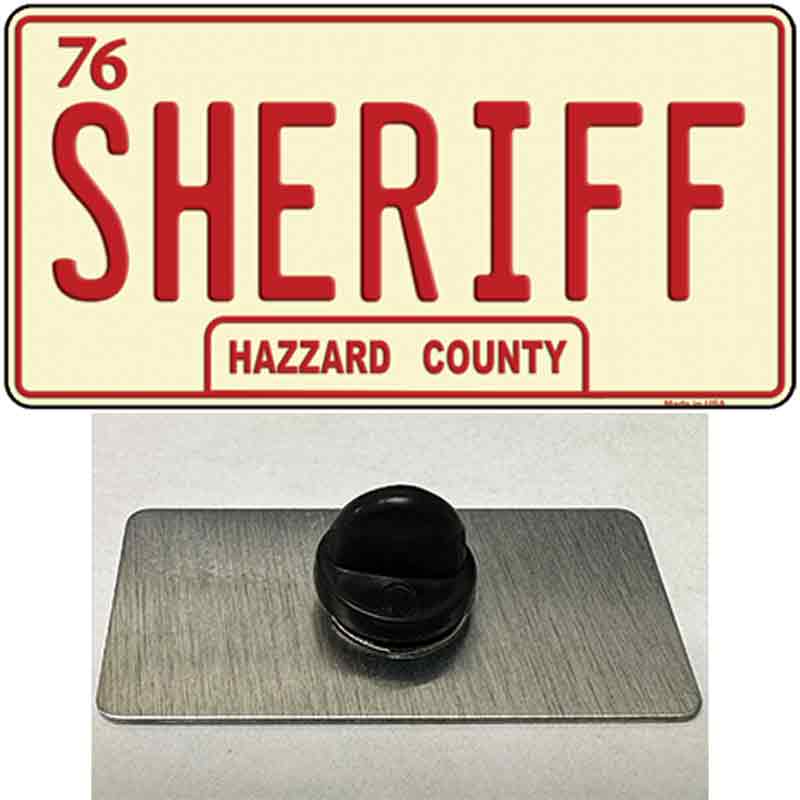 PIN-LP-8717 1.5 x 0.75 in. Sheriff Novelty Rectangle Metal Hat Pin
