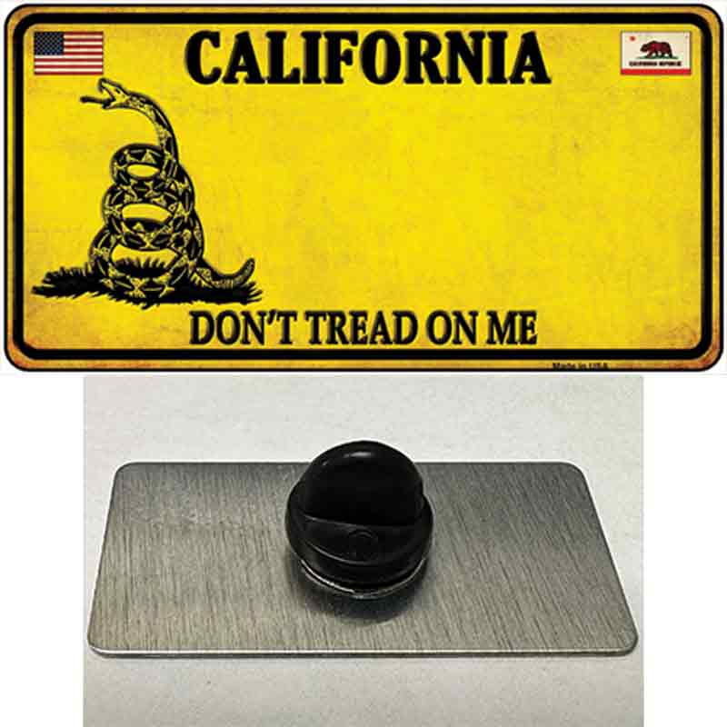 PIN-LP-8837 1.5 x 0.75 in. California Dont Tread On Me Novelty Rectangle Metal Hat Pin