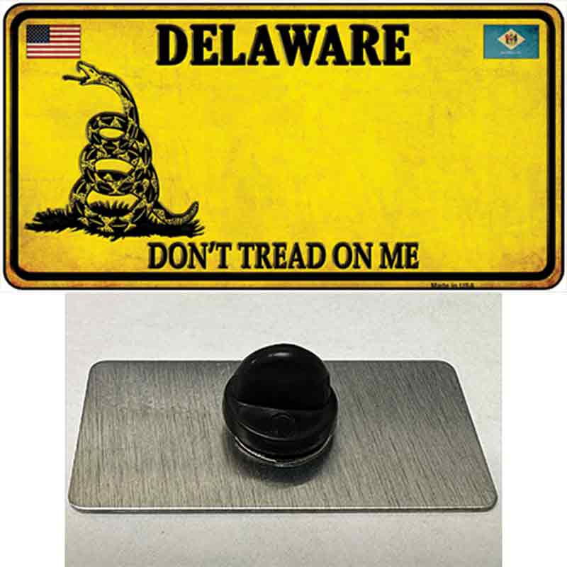 PIN-LP-8840 1.5 x 0.75 in. Delaware Dont Tread On Me Novelty Rectangle Metal Hat Pin