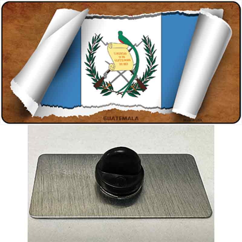 PIN-LP-9076 1.5 x 0.75 in. Guatemala Flag Scroll Novelty Rectangle Metal Hat Pin