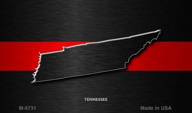 SMART BLONDE Tennessee Thin Red Line Novelty Metal Magnet M-9731