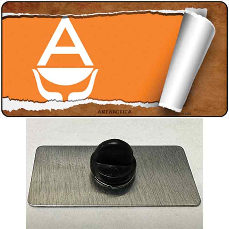 PIN-LP-9124 1.5 x 0.75 in. Antarctica Flag Scroll Novelty Rectangle Metal Hat Pin