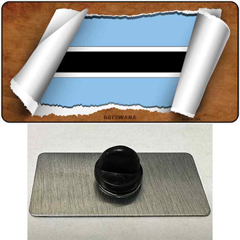 PIN-LP-9141 1.5 x 0.75 in. Botswana Flag Scroll Novelty Rectangle Metal Hat Pin