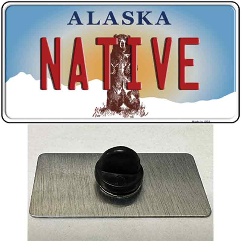 PIN-LP-9615 1.5 x 0.75 in. Native Alaska State Novelty Rectangle Metal Hat Pin