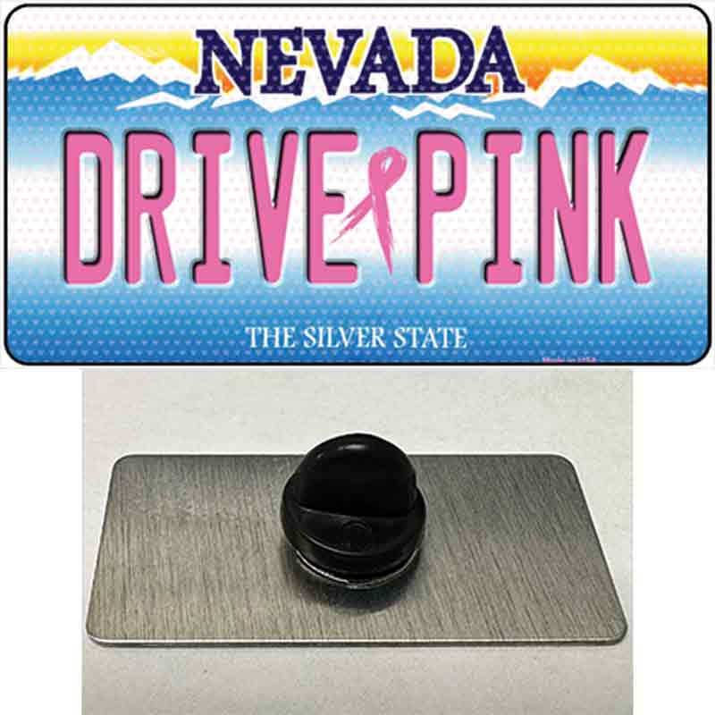 PIN-LP-9663 1.5 x 0.75 in. Drive Pink Nevada Novelty Rectangle Metal Hat Pin