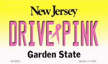 SMART BLONDE Drive Pink New Jersey Novelty Metal Magnet M-9665