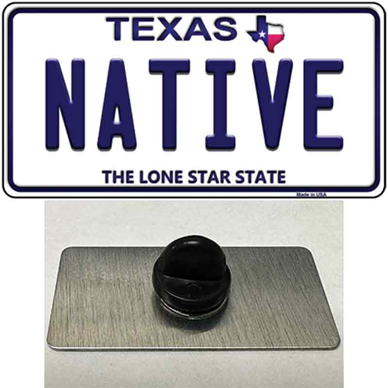 PIN-LP-9361 1.5 x 0.75 in. Native Texas White Novelty Rectangle Metal Hat Pin