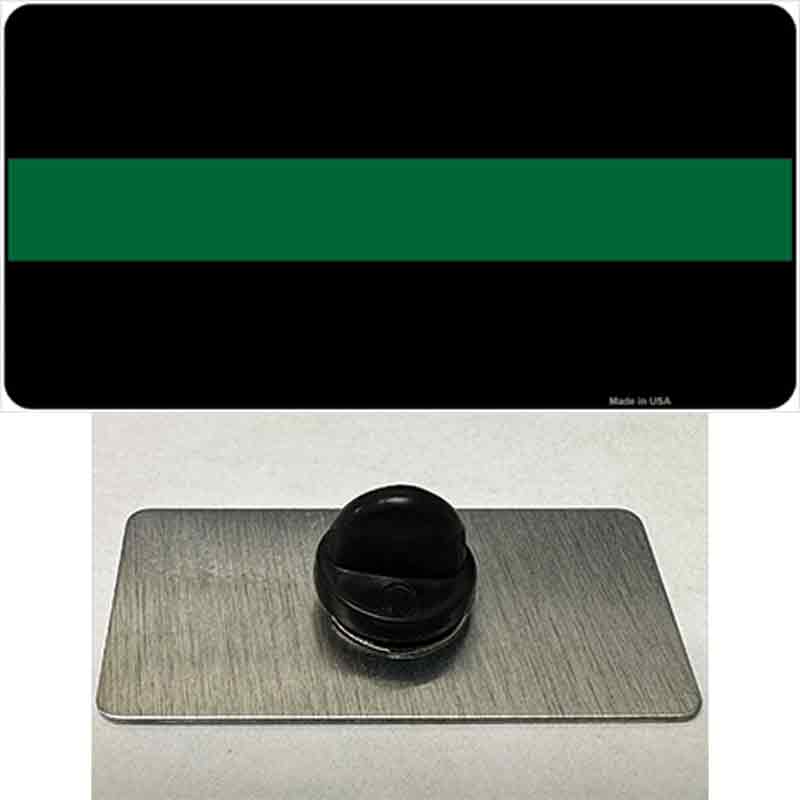 PIN-LP-9412 1.5 x 0.75 in. Thin Green Line Novelty Rectangle Metal Hat Pin